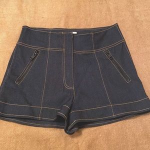 Cinq a Sept Deep Indigo Denim Shorts